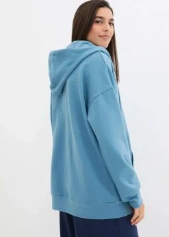 bonprix Sweat|Nachhaltigere Materialien^Kapuzen-Sweatjacke graublau