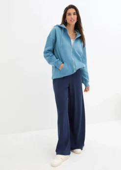 bonprix Sweat|Nachhaltigere Materialien^Kapuzen-Sweatjacke graublau