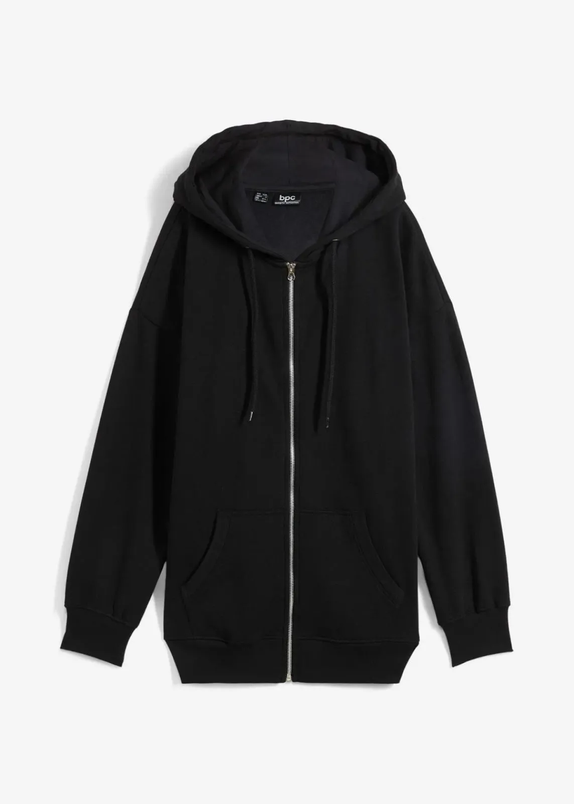 bonprix Sweat|Nachhaltigere Materialien^Kapuzen-Sweatjacke schwarz