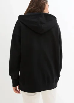 bonprix Sweat|Nachhaltigere Materialien^Kapuzen-Sweatjacke schwarz