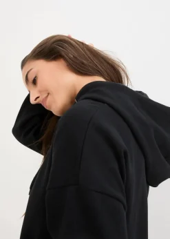 bonprix Sweat|Nachhaltigere Materialien^Kapuzen-Sweatjacke schwarz