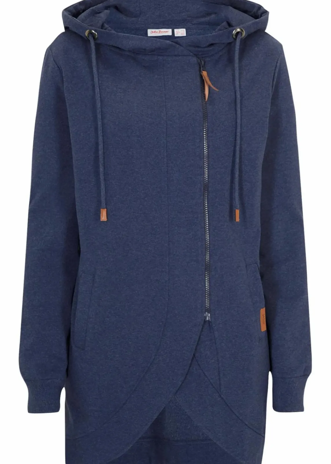 bonprix Sweat|Bekleidung·Blusen & Tuniken^Kapuzen-Sweatjacke dunkelblau meliert