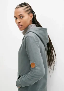 bonprix Sweat|Bekleidung·Blusen & Tuniken^Kapuzen-Sweatjacke aus reiner Baumwolle eukalyptusgrün