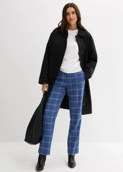 bonprix Bekleidung·Kleider|Nachhaltigere Materialien^Karierte Chinohose hellblau