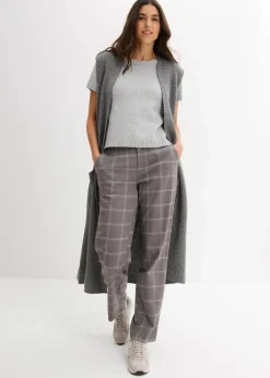 bonprix Hosen|Nachhaltigere Materialien^Karierte Chinohose rauchgrau kariert