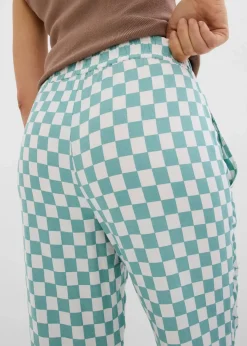 bonprix Bekleidung·Kleider|Hosen^Karierte Marlenehose aus fließender Viskose rauchsalbei/wollweiß kariert