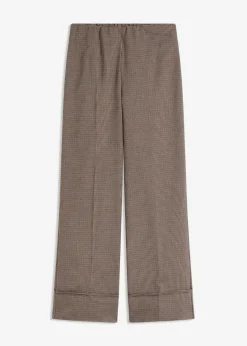 bonprix Bekleidung·Kleider|Hosen^Karierte Schlupfhose taupe/dunkelbraun kariert