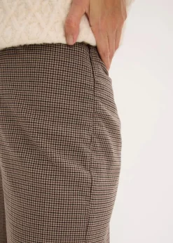 bonprix Bekleidung·Kleider|Hosen^Karierte Schlupfhose taupe/dunkelbraun kariert