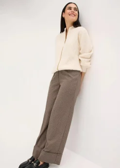 bonprix Bekleidung·Kleider|Hosen^Karierte Schlupfhose taupe/dunkelbraun kariert