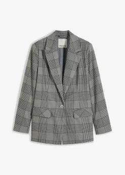 bonprix Bekleidung·Basics|Zweiteiler & Sets^karierter Blazer grau kariert