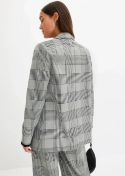 bonprix Bekleidung·Basics|Zweiteiler & Sets^karierter Blazer grau kariert