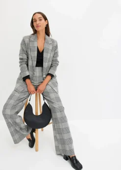 bonprix Bekleidung·Basics|Zweiteiler & Sets^karierter Blazer grau kariert