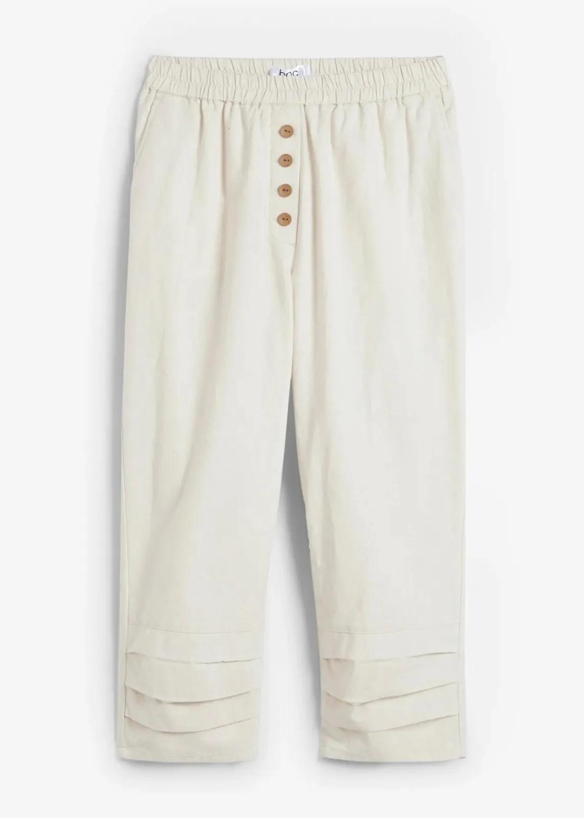 bonprix Bekleidung·Kleider|Hosen^Karottenhose aus Leinen-Baumwollmischung kieselbeige
