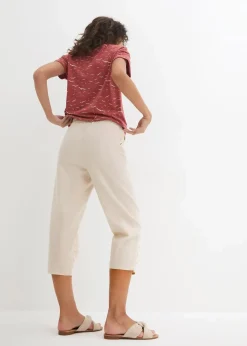 bonprix Bekleidung·Kleider|Hosen^Karottenhose aus Leinen-Baumwollmischung kieselbeige