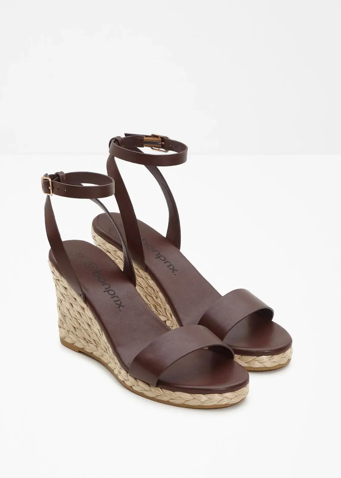 bonprix Sommerschuhe^Keilsandaletten terrabraun