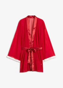 bonprix Wäsche·Bademäntel|Wäsche·Erotikwäsche^Kimono tiefrot/weiß