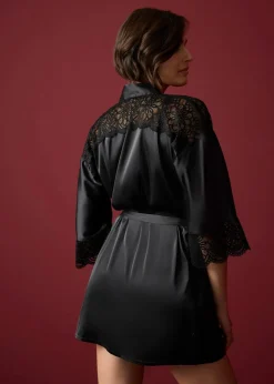 bonprix Wäsche·Dessous|Wäsche·Bademäntel^Kimono schwarz