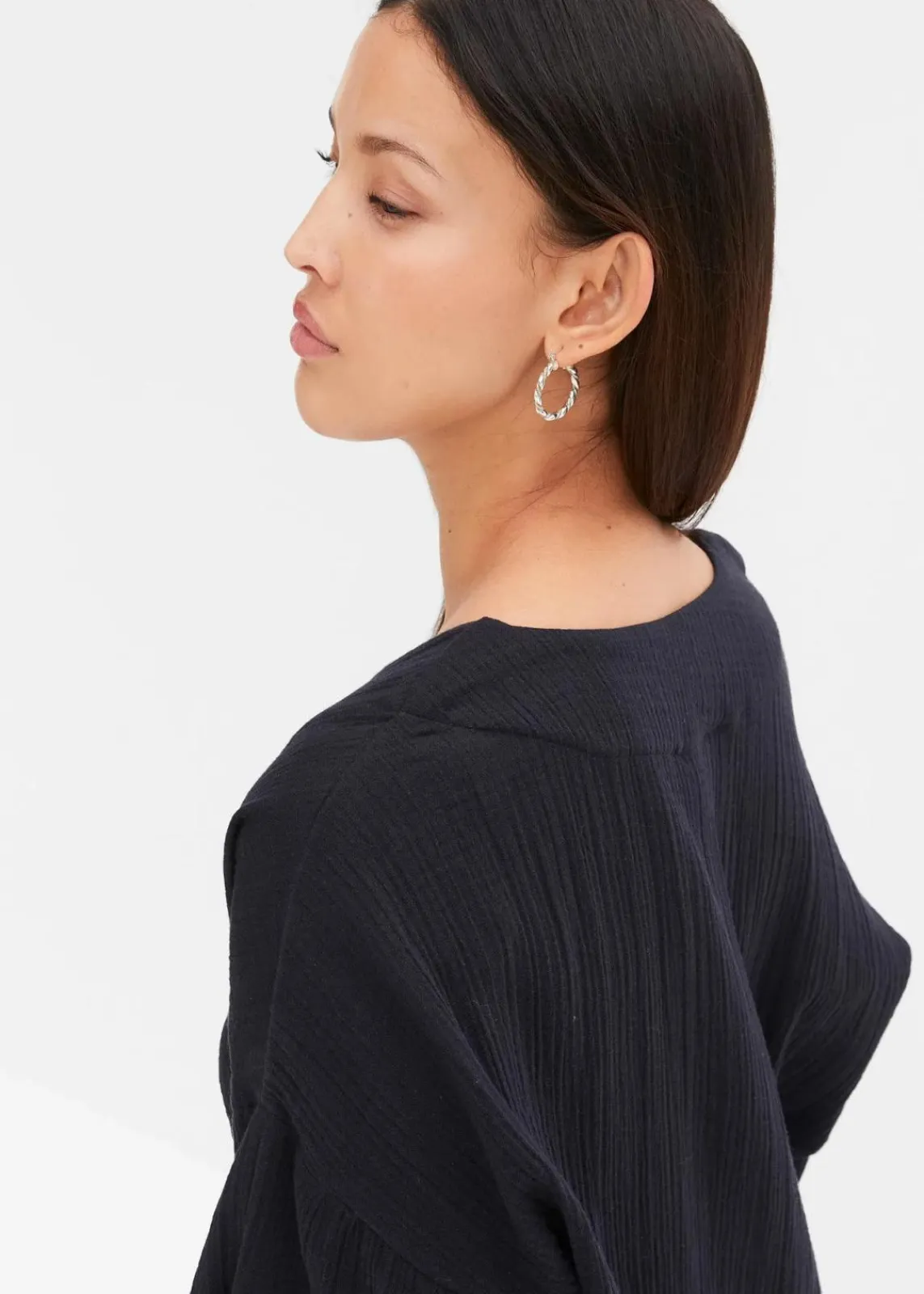 bonprix Bekleidung·Jacken & Mäntel|Blusen & Tuniken^Kimono aus luftigem Musselin schwarz