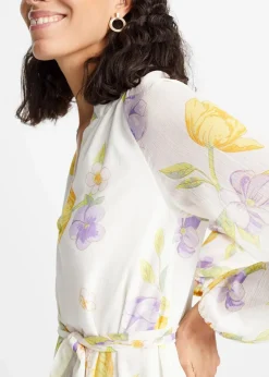 bonprix Nachhaltigere Materialien|Kleider^Kleid weiß geblümt