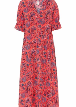 bonprix Nachhaltigere Materialien|Kleider^Kleid rot paisley