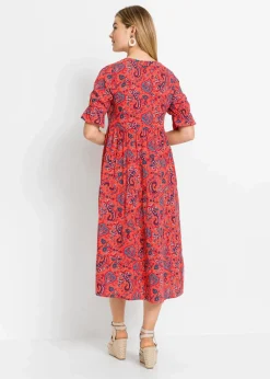 bonprix Nachhaltigere Materialien|Kleider^Kleid rot paisley