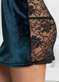 bonprix Wäsche·Corsagen & Negligés|Wäsche·Dessous^Kleid petrol/schwarz