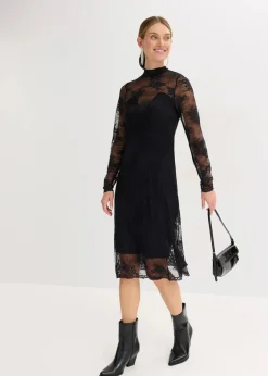 bonprix Bekleidung·Pullover & Strickjacken|Kleider^Kleid schwarz