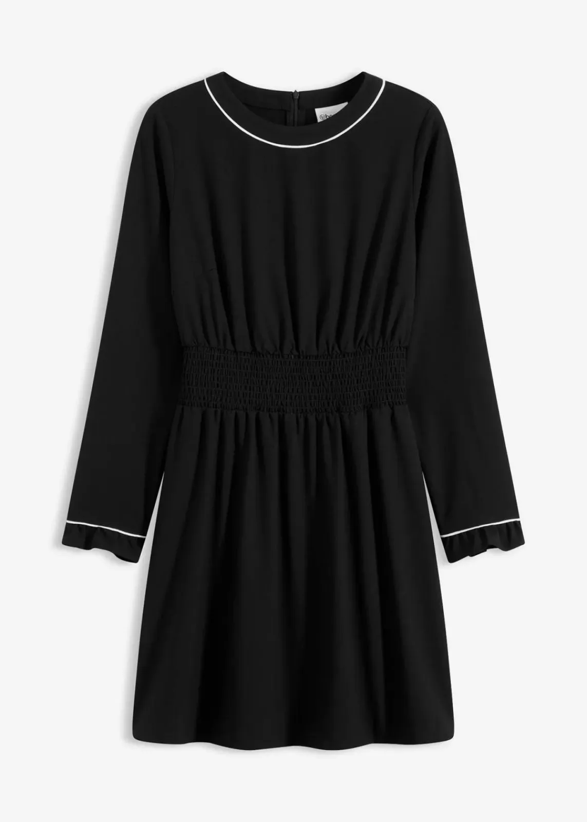 bonprix Bekleidung·Pullover & Strickjacken|Kleider^Kleid schwarz/wollweiß