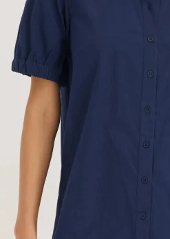 bonprix Kleider|Bekleidung·Pullover & Strickjacken^Kleid aus Baumwoll- Popeline dunkelblau