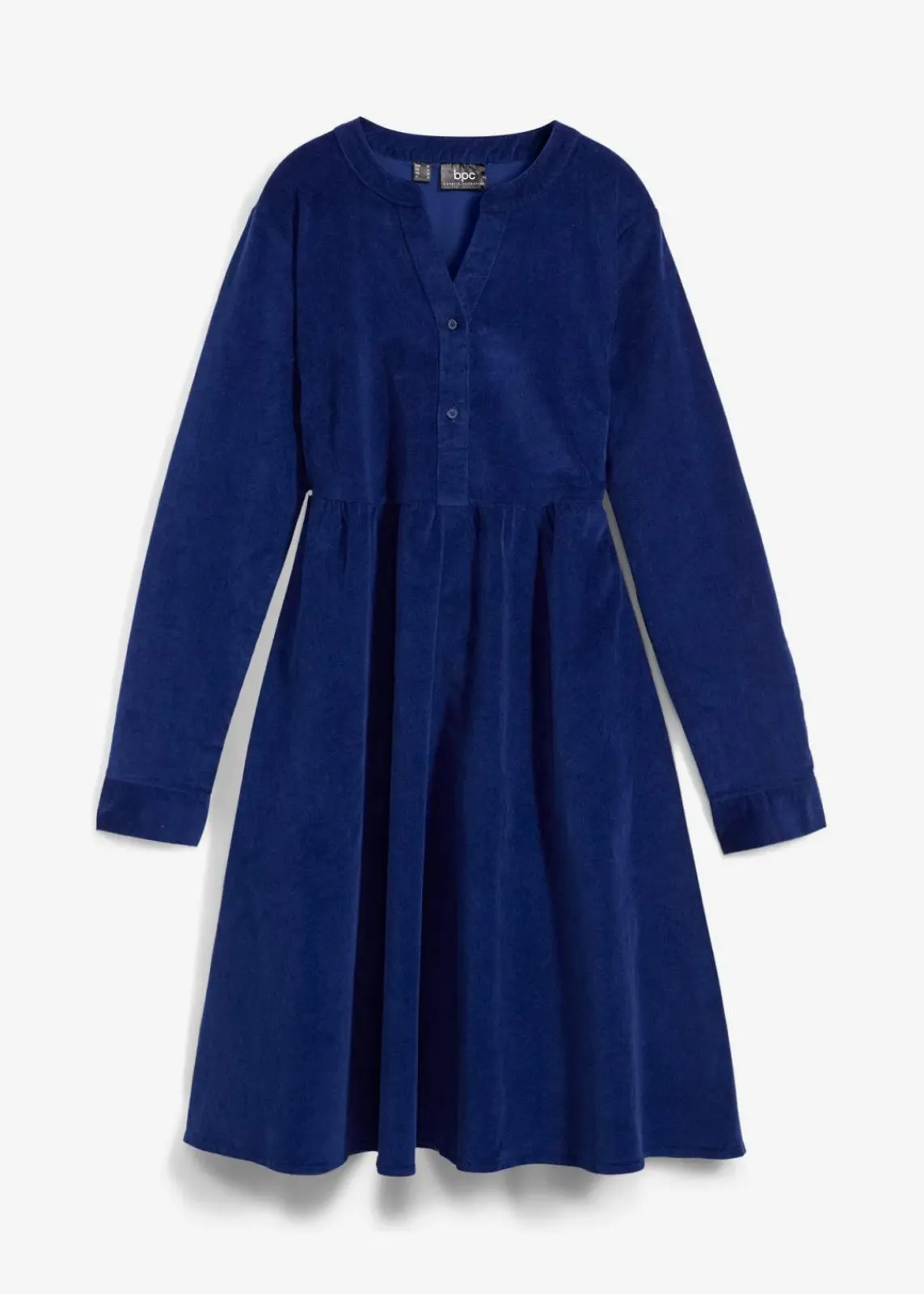 bonprix Kleider|Bekleidung·Pullover & Strickjacken^Kleid aus Baumwollcord mitternachtsblau