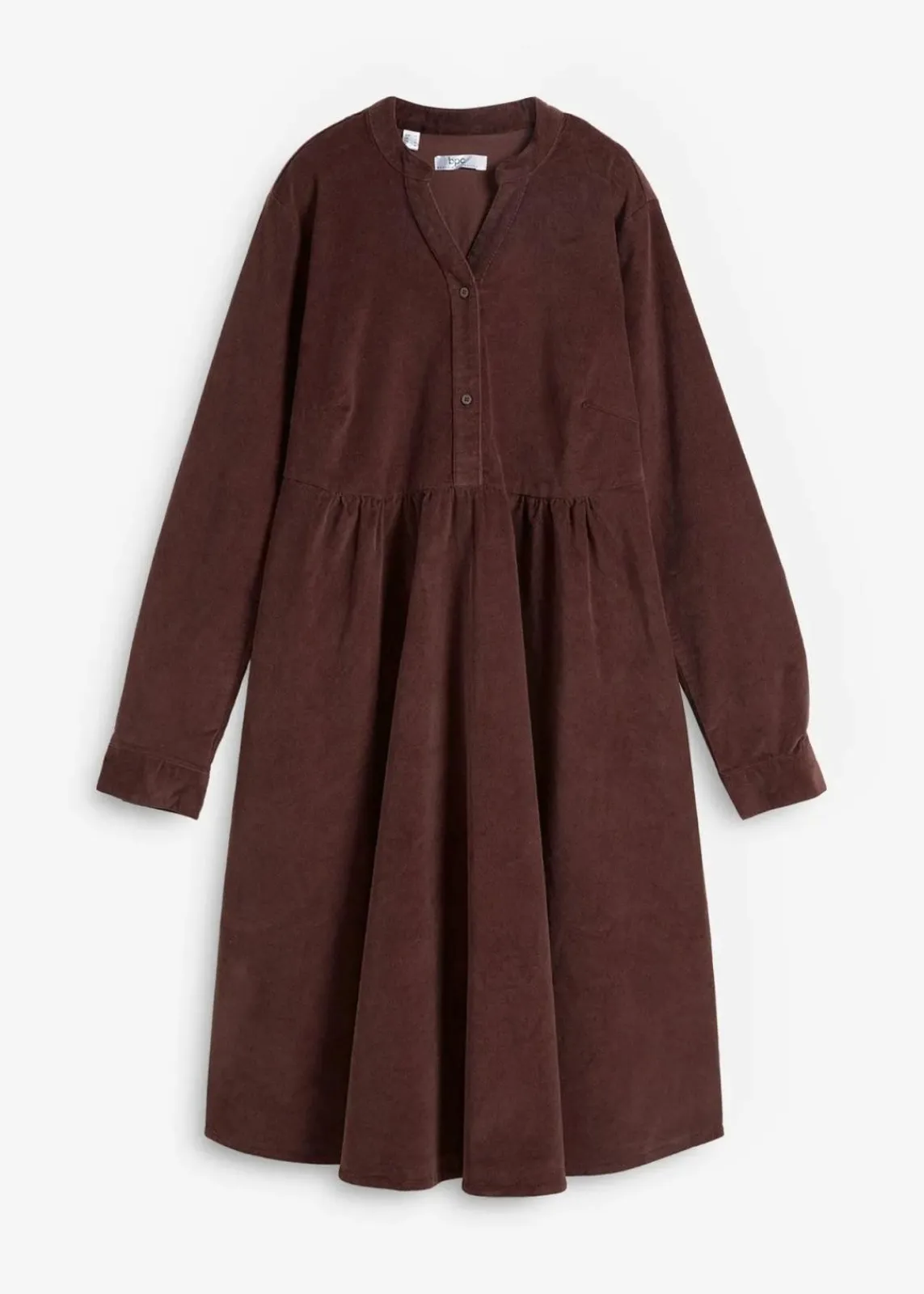 bonprix Kleider|Bekleidung·Pullover & Strickjacken^Kleid aus Baumwollcord terrabraun