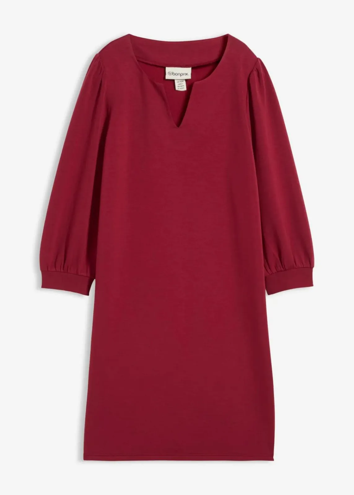 bonprix Kleider|Bekleidung·Pullover & Strickjacken^Kleid aus fließendem Viskose-Mix pflaumenrot