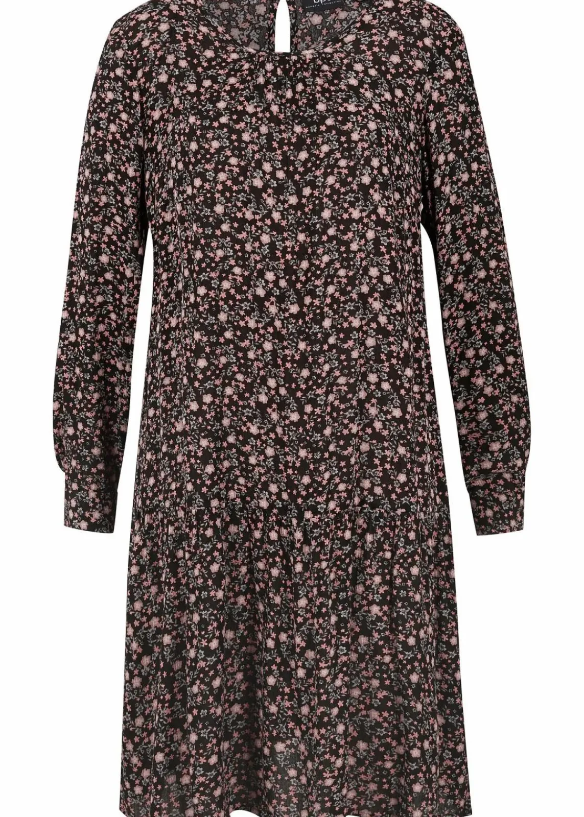bonprix Bekleidung·Pullover & Strickjacken|Nachhaltigere Materialien^Kleid aus fließender Viskose schwarz geblümt
