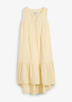 bonprix Kleider|Bekleidung·Pullover & Strickjacken^Kleid aus luftigem Musselin hellsand