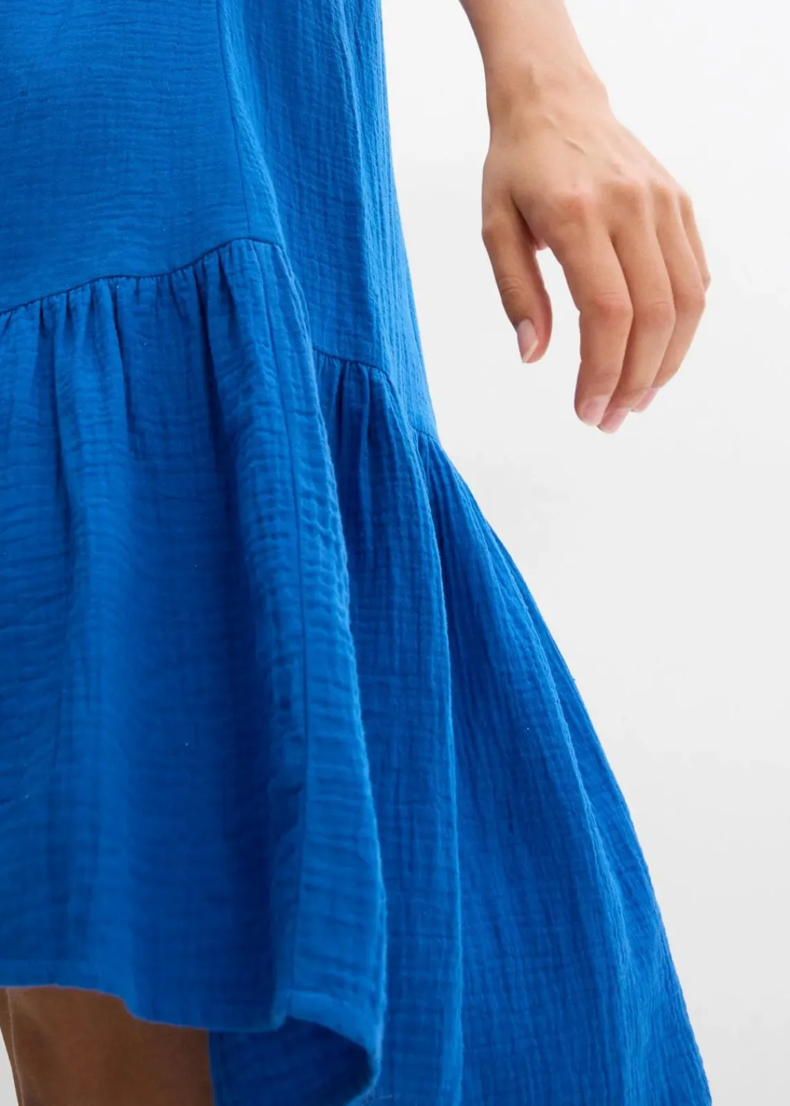 bonprix Bekleidung·Pullover & Strickjacken|Kleider^Kleid aus luftigem Musselin arktikblau