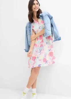 bonprix Bekleidung·Pullover & Strickjacken^Kleid aus Musselin bunt geblümt