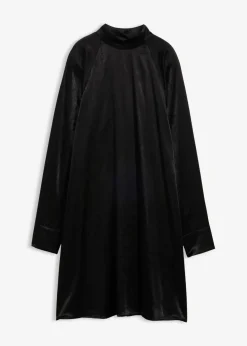 bonprix Kleider|Bekleidung·Pullover & Strickjacken^Kleid aus Viskose-Mix schwarz