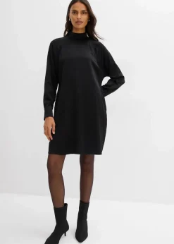 bonprix Kleider|Bekleidung·Pullover & Strickjacken^Kleid aus Viskose-Mix schwarz