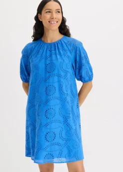 bonprix Kleider^Kleid mit Lochstickerei gletscherblau