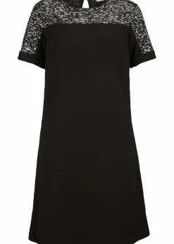 bonprix Kleider|Bekleidung·Pullover & Strickjacken^Kleid mit Pailetten-Einsatz schwarz