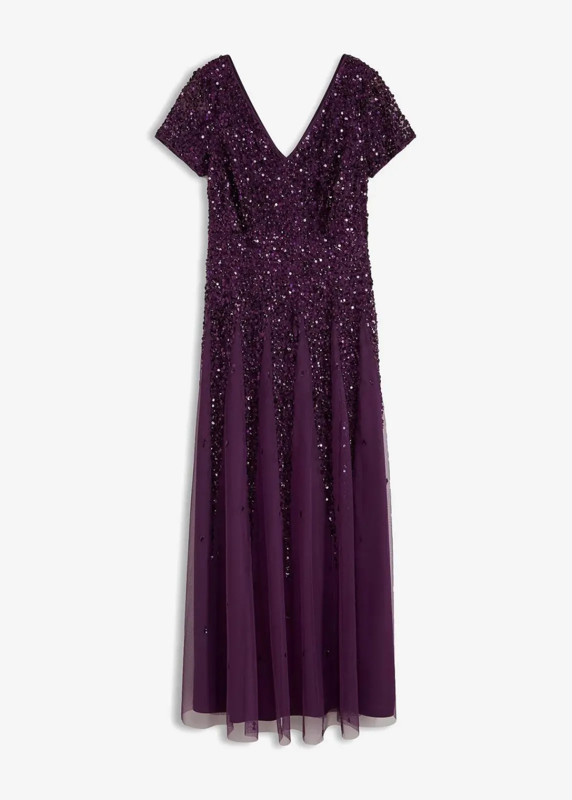 bonprix Kleider|Festliche Mode^Kleid mit Pailletten dunkellila