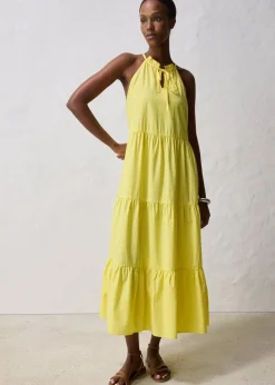 bonprix Bekleidung·Pullover & Strickjacken|Kleider^Kleid mit Seidenanteil softgelb