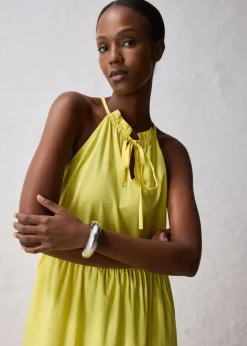 bonprix Bekleidung·Pullover & Strickjacken|Kleider^Kleid mit Seidenanteil softgelb
