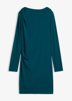 bonprix Kleider|Bekleidung·Pullover & Strickjacken^Kleid mit U-Bootausschnitt petrolblau