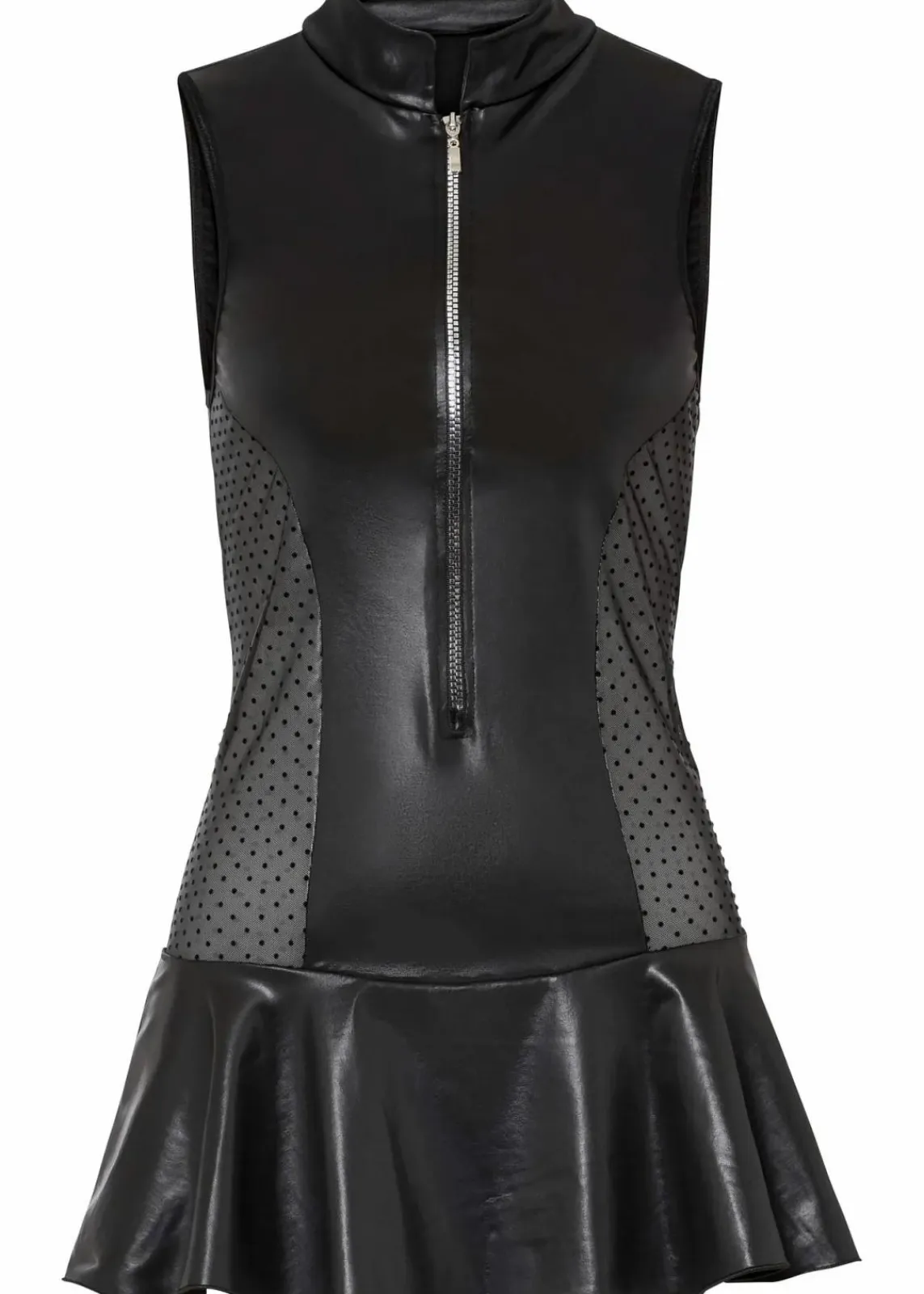 bonprix Wäsche·Erotikwäsche|Erotikwäsche^Kleid mit Wetlook schwarz