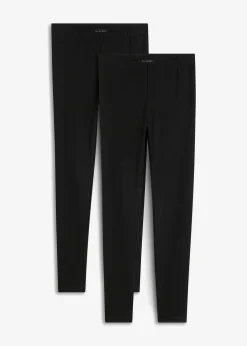 bonprix Bekleidung·Röcke|Bekleidung·Kleider^Knöchelfreie Leggings (2er-Pack) schwarz