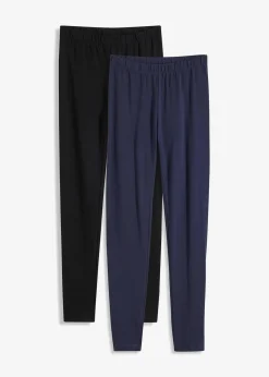 bonprix Hosen|Basics^Knöchelfreie Leggings (2er-Pack) dunkelblau + schwarz