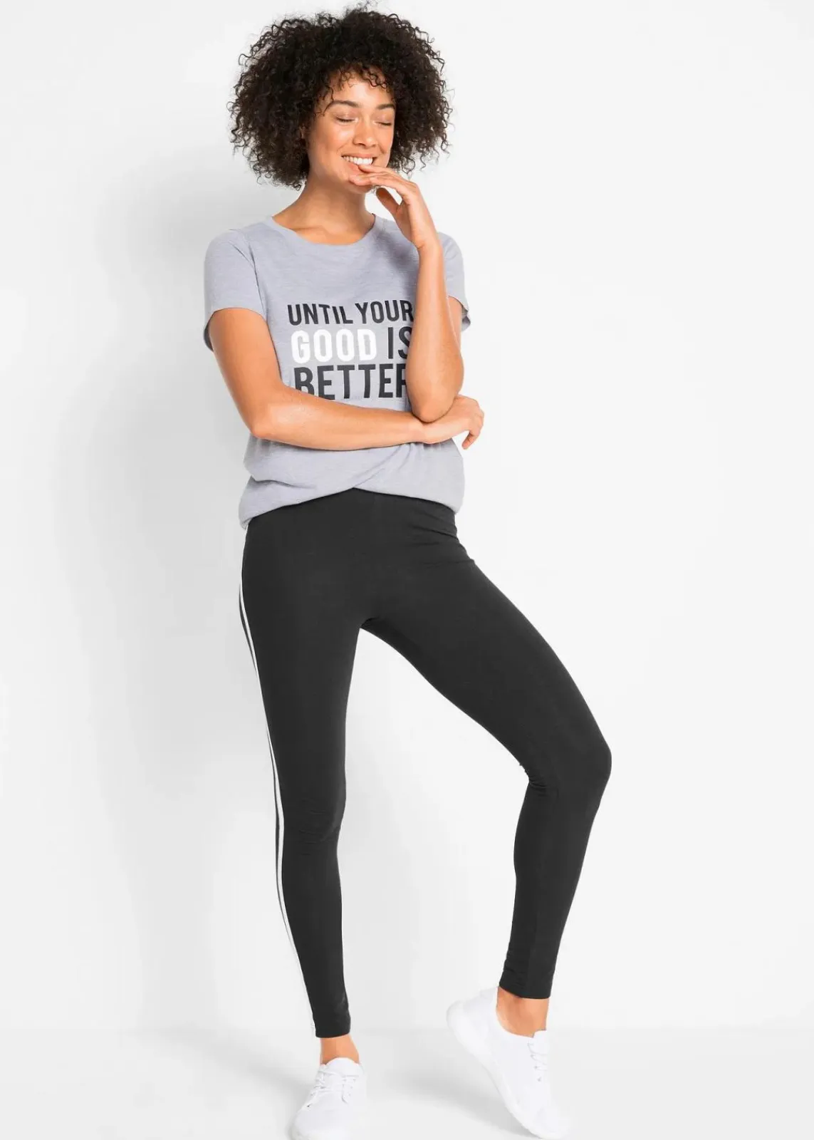 bonprix Bekleidung·Röcke|Bekleidung·Kleider^Knöchelfreie Sport-Leggings schwarz