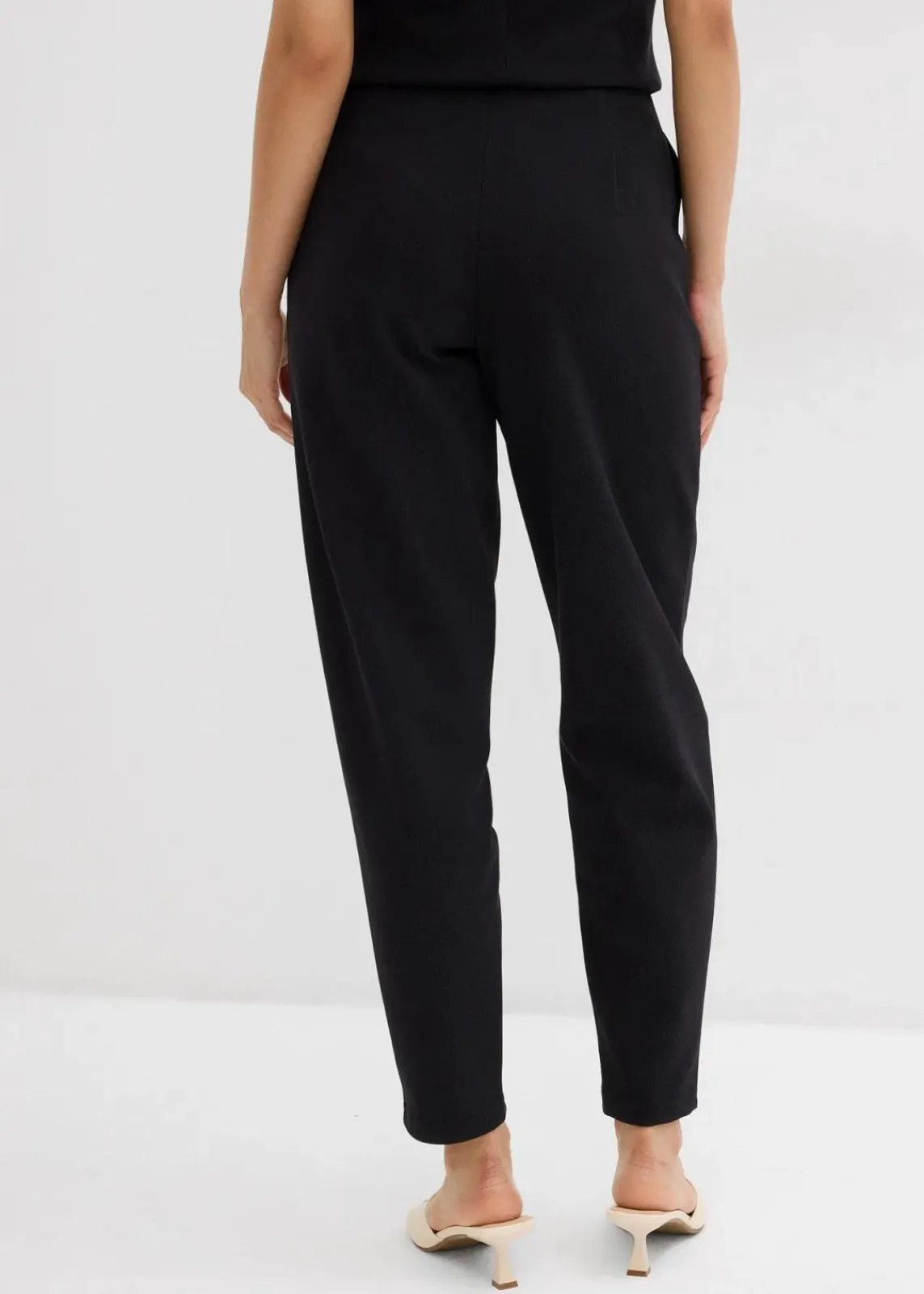 bonprix Zweiteiler & Sets|Hosen^Knöchellange Hose aus Piqué schwarz