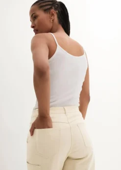 bonprix Hosen|Shorts^Knielange Baumwoll-Bermuda mit Utility-Details kieselbeige